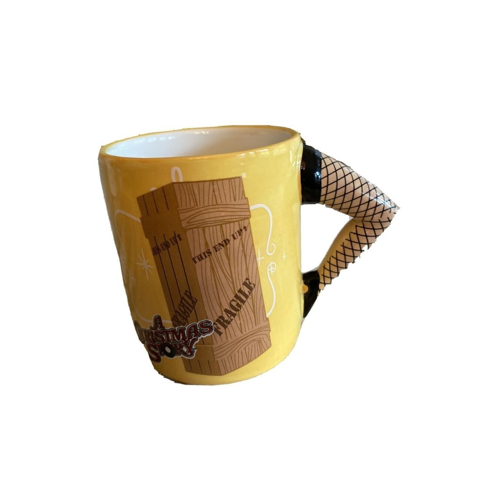 A Christmas Story Leg Lamp Yellow Ceramic Mug By NECA 11 Oz
